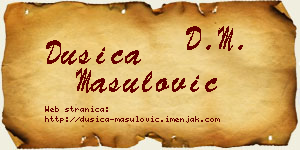 Dušica Mašulović vizit kartica